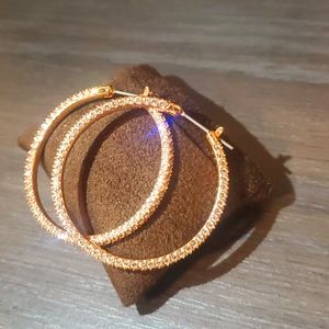 Swarovski rosegold hoops